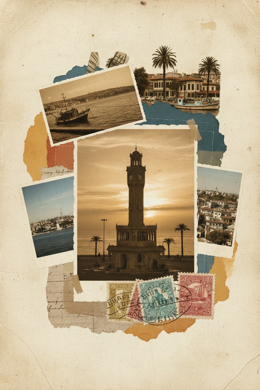 İzmir kartpostal-kolaj örneği